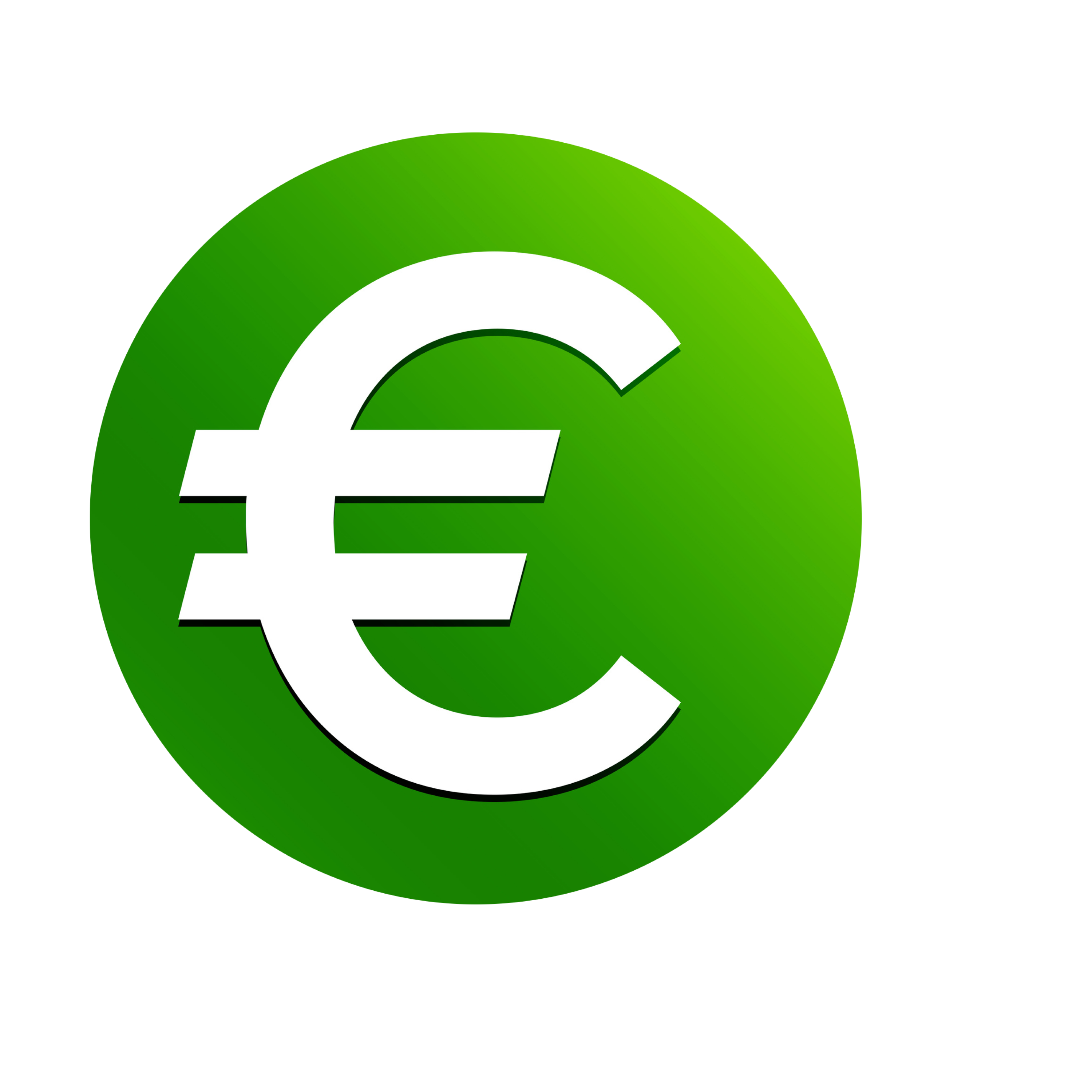 Grünes Euro Zeichen